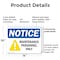 Signmission Maintenance Personnel Only OSHA Notice Sign, Plastic, 14in W x 10in L, 2PK OS-2PACK-NS-P-1014-L-15921 - alternate 8